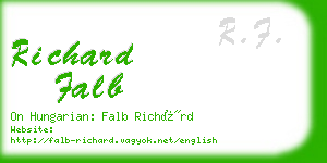 richard falb business card